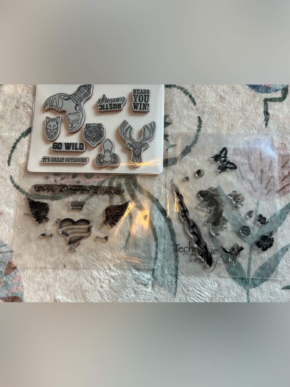 Set of Tattoo and Outdoors Stamps